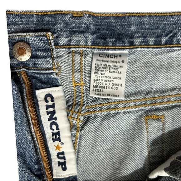 CINCH White Label 100% Cotton Relaxed Fit Jeans MB92834003 Cowboy Western 42x34 - Picture 9 of 10